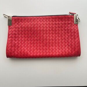 Bottega Veneta Intrecciato Leather Clutch/Shoulder Bag in Fair/Good Condition